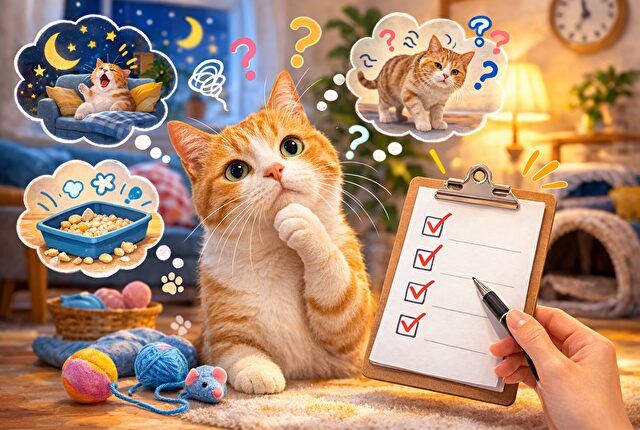 猫の認知症のチェックリスト