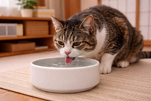 シニア猫が水をよく飲むのは大丈夫?