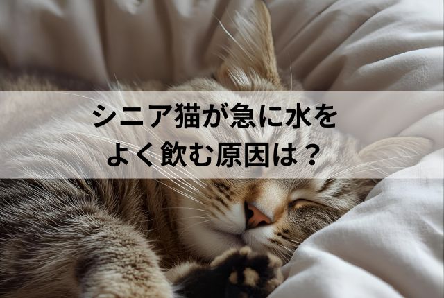 シニア猫が急に水をよく飲む原因は？