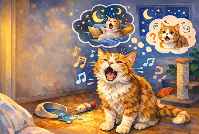 鳴き声が夜続くのは症状？